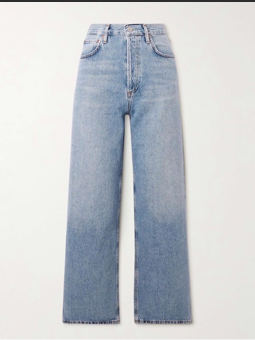 AGOLDE High Rise Wide Leg Light Wash Jeans Size 25